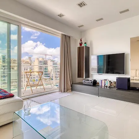 Apartamento Exquisite Seafront In Spinola Bay St Julians San Julián